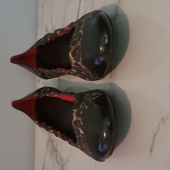 Coach Callie Leopard Print Brown Patent Leather Ballet Flats Shoes Slippers 10B - Picture 4 of 11